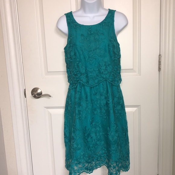 Kensie Lace Jade Green Dress size Small - Picture 2 of 7